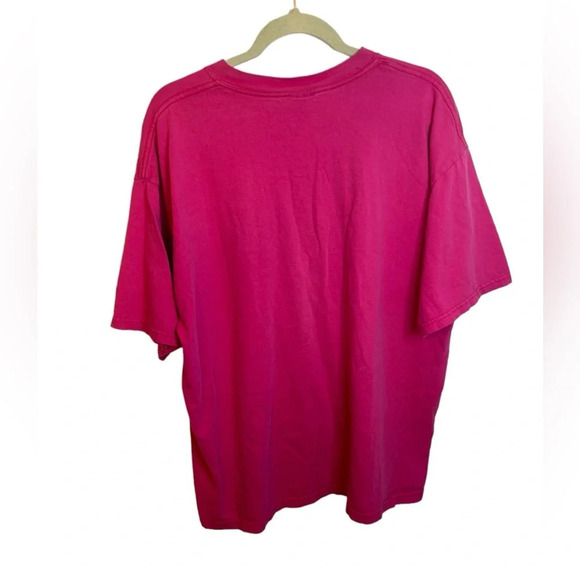 WALT DISNEY WORLD VINTAGE HOT PINK EMBROIDERED TEE - Picture 2 of 5